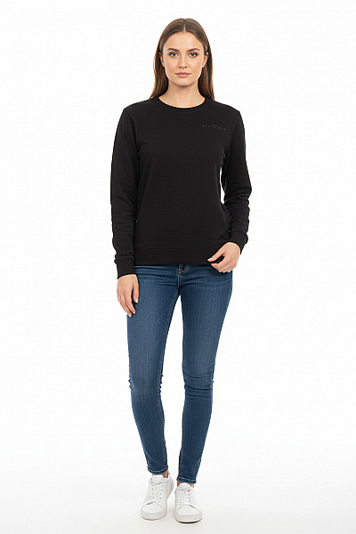 John Richmond Dámská černá Mikina S Dlouhým Rukávem Jednobarevná Bavlněná Přes Hlavu Vel. L