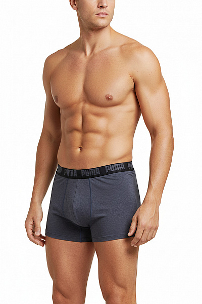 Puma Pánské Bavlněné Boxerky šedé