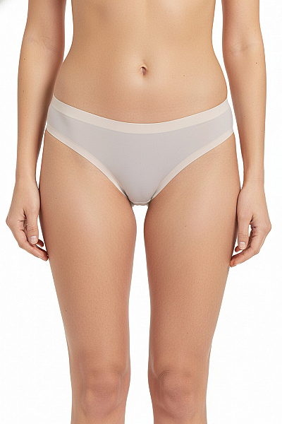 Dámské Kalhotky Bavlněné Hladké Bezešvé šedé Vel. M