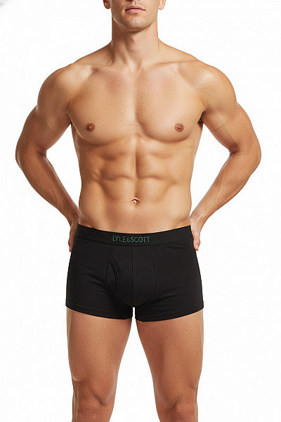 Lyle & Scott Pánské Bavlněné Boxerky černé Vel. M