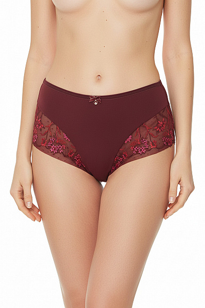LingaDore Dámské Kalhotky Krajkové Bordó Velikost XS
