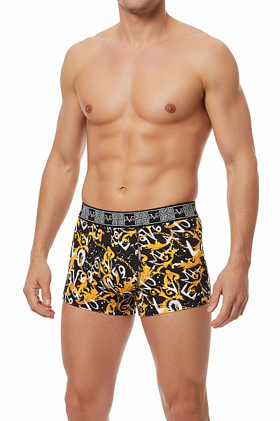 VERSACE Pánské Bavlněné Boxerky černé Barokní Vzor Vel. EU M
