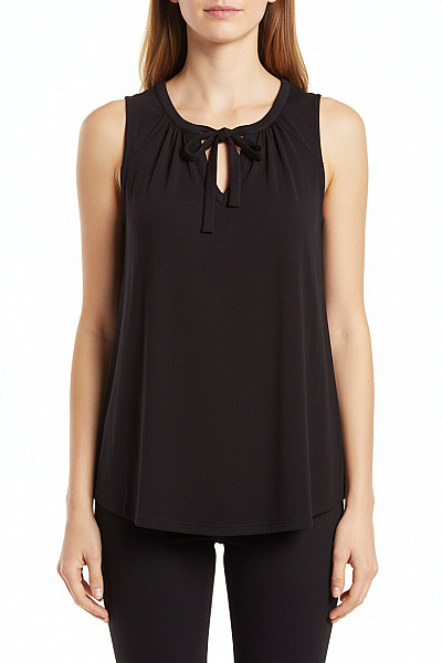 Lascana Dámské Tričko Bez Rukávů černé S Uzlem Vel. 36/38