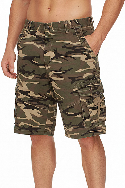 Pánské Maskáčové Cargo Kraťasy Volnočasové Velikost 34