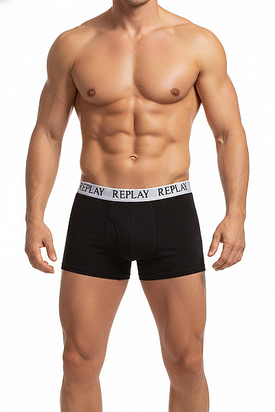 REPLAY Pánské Bavlněné Boxerky černé Velikost XXL
