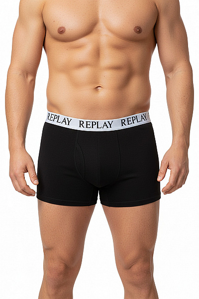 REPLAY Pánské Bavlněné Boxerky černé Vel. XXL