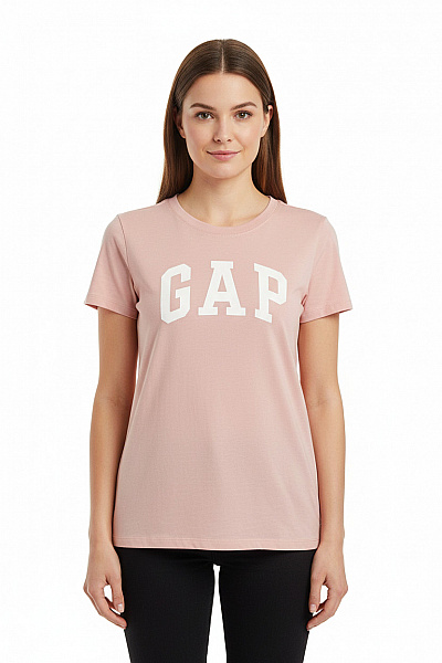 Gap Dámské Bavlněné Růžové Tričko S Krátkým Rukávem A Nápisem Basic Velikost S