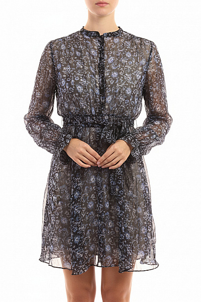 GUIDO MARIA KRETSCHMER Dámské šaty S Dlouhým Rukávem Květované Volnočasové S Páskem Velikost L