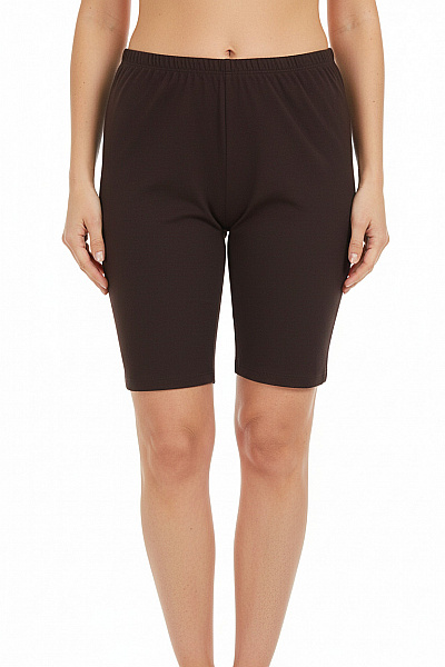 ONLY Dámské Bavlněné Kraťasy Hnědé Volnočasové S Gumou V Pase Velikost EU L