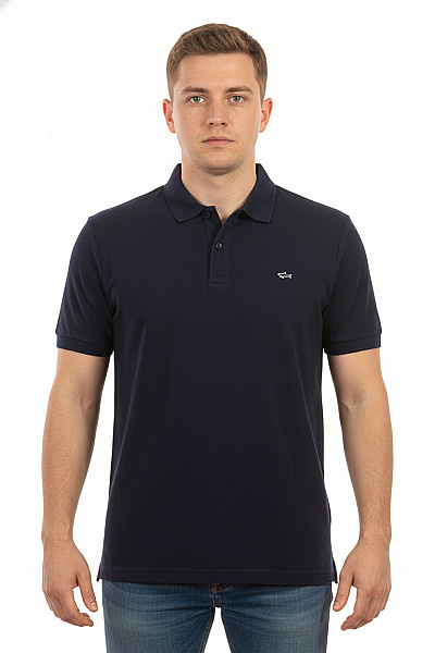 Paul&shark Pánské Tričko Polo S Límečkem Krátký Rukáv Jednobarevné Bavlněné Modré Vel. XXL