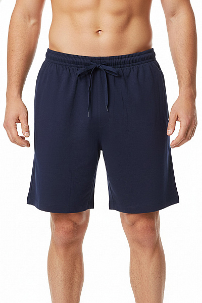 Mey Pánské Bavlněné Kraťasy Modré Volnočasové Stahovací Velikost 56