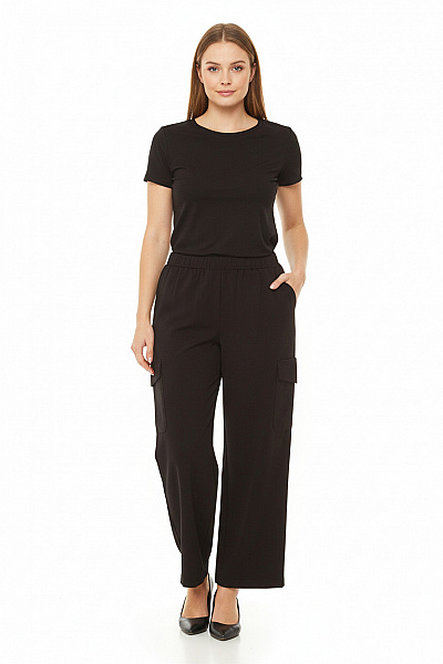 VILA Dámské Cargo Kalhoty Volnočasové Hnědé S Kapsami Velikost 42