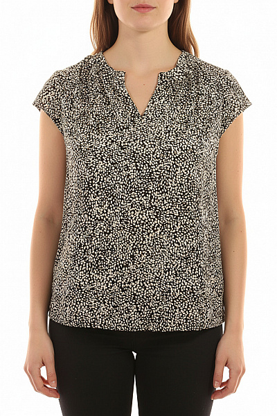 COMMA Dámská Halenka S Krátkým Rukávem A Potiskem Vel. 44