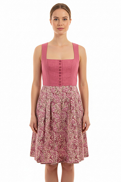 Wenger Růžové šaty Bez Rukávů Midi Květované Letní Boho Velikost 44