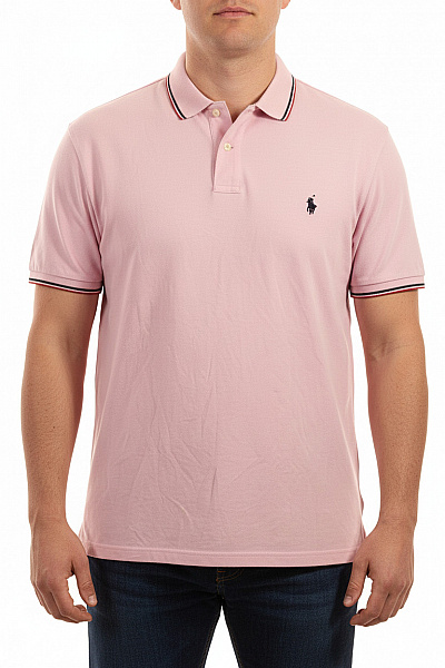 U.S.POLO ASSN. Růžové Bavlněné Polo Tričko S Krátkým Rukávem A Výšivkou Velikost 4XL