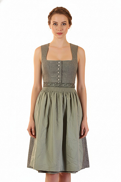 Tramontana Šaty Bez Rukávů Dirndl S Páskem Bavlněné Midi šedé Velikost 36