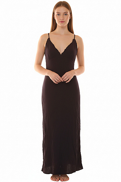 Dámské šaty Na Ramínka Dlouhé Elegantní černé Velikost 36