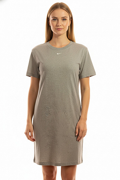 Nike šedé Tričkové šaty Krátký Rukáv Bavlna Vel. M