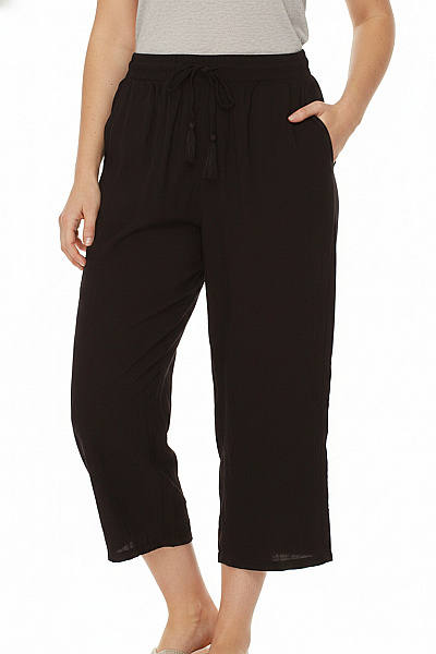 Sublevel Dámské Volnočasové Kalhoty široké černé Vel. L