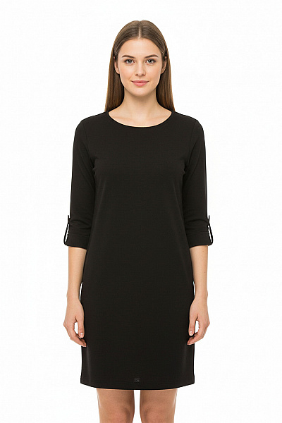 Hugo Boss Dámské šaty Tričkové Krátký Rukáv Volnočasové Jednoduché černé Vel. 38