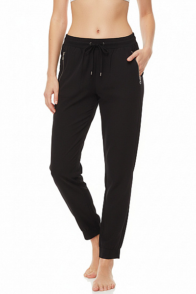 S.OLIVER Dámské černé Tepláky Volnočasové S Kapsami Velikost UK 10