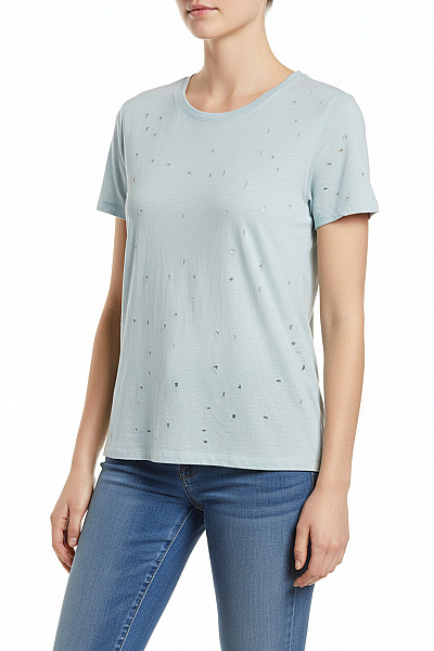 IRO Dámské Tričko S Krátkým Rukávem A Průstřihy Velikost XS