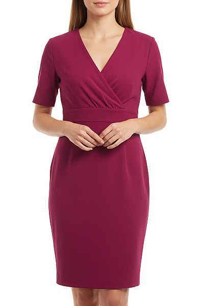 S.OLIVER Dámské šaty Krátký Rukáv Zavinovací Elegantní Koktejlové Růžové Velikost 42