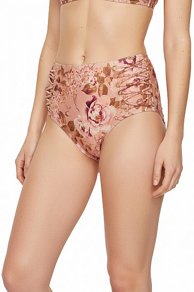 Dámské Plavkové Kalhotky S Vysokým Pasem Květinové Sexy Vel. UK 16