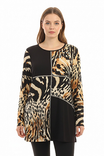 Joseph Ribkoff Dámská Halenka S Dlouhým Rukávem A Potiskem Velikost 46