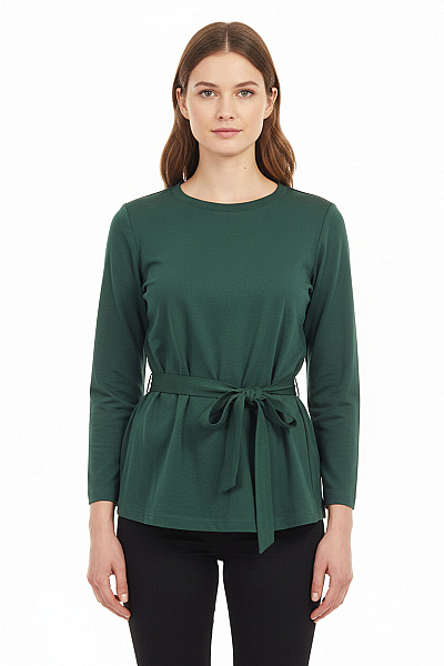 Hugo Boss Dámská Zelená Halenka S Dlouhým Rukávem A Vázačkou Velikost 38