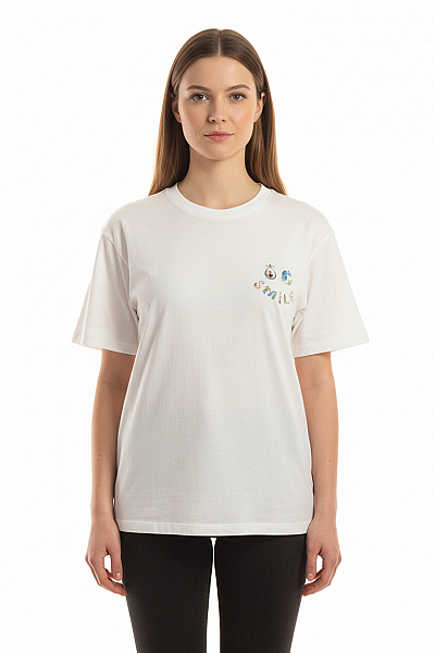 Opening Ceremony Dámské Tričko S Krátkým Rukávem A Výšivkou Bílé Vel. L