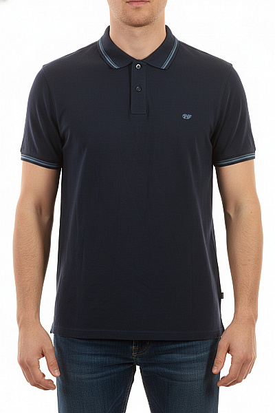 Carrera Pánské Polo Tričko S Krátkým Rukávem Modré Bavlněné Velikost 3XL