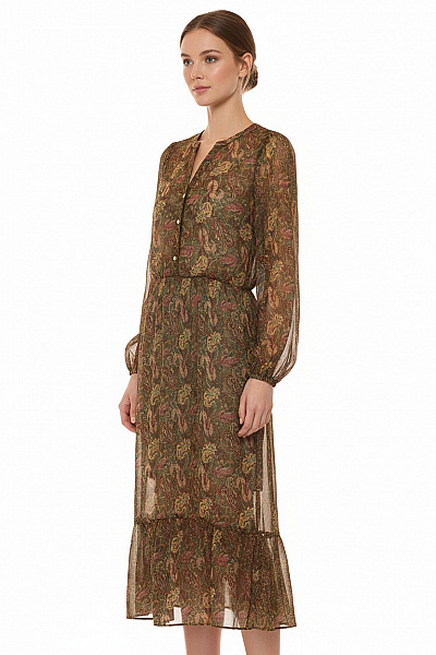 ILSE JACOBSEN Dámské Dlouhé šaty S Potiskem Boho Velikost 38