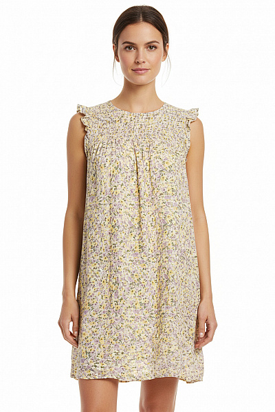 ONLY Dámské šaty Letní Květované Volnočasové žluté Vel. 46