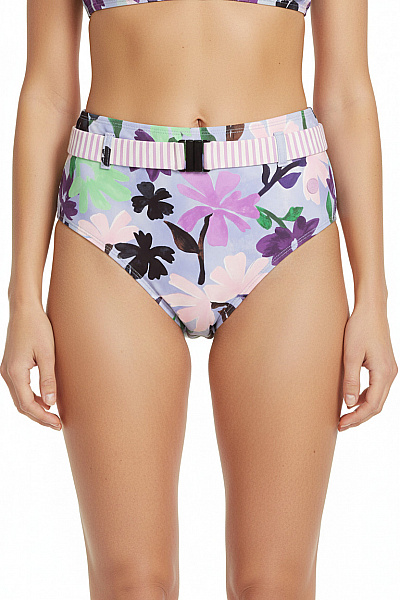 Scotch & Soda Dámské Plavky S Vysokým Pasem Květinové Pruhované Vel. 12/152
