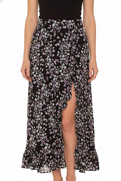 Freebird Dámská Dlouhá Květinová Sukně S Potiskem A Volánky Vel. XS