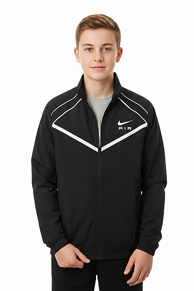 Nike Dětská černá Nylonová Bunda S Logem Velikost 137/147