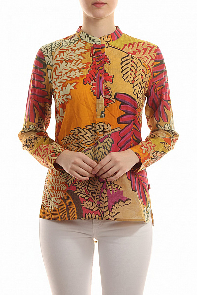 ITALY Dámská Halenka S Dlouhým Rukávem A Potiskem Vel. S