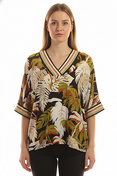 MARCCAIN Dámská Halenka S Krátkým Rukávem A Potiskem