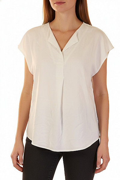 OLSEN Bílá Halenka Bez Rukávů Elegantní Volná Velikost L