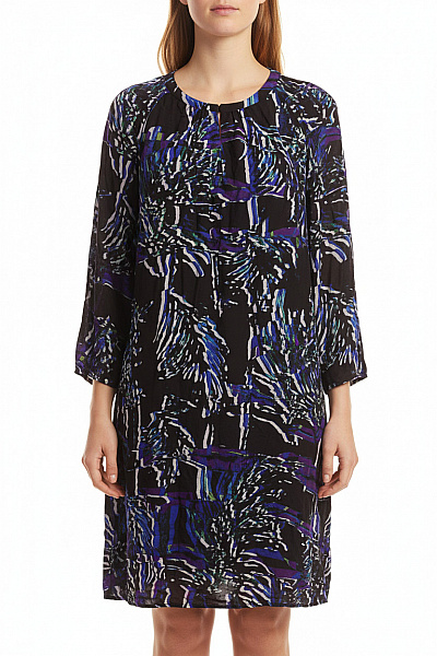 COMMA Dámské šaty S Dlouhým Rukávem Barevné Volnočasové Vel. 46