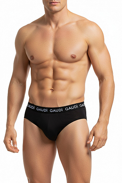 GAUDI Pánské Slipy černé Bavlněné Vel. S