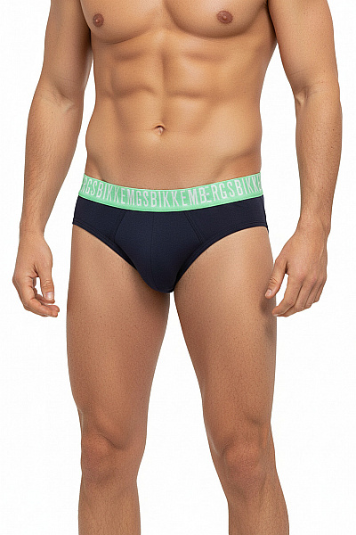 BIKKEMBERGS Pánské Bavlněné Slipy Tmavě Modré Vel. EU XL