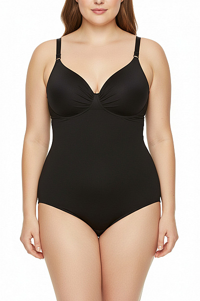 Dámské černé Body S Košíčky A Zapínáním Vel. EU XXL