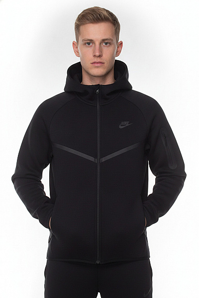 Nike Pánská černá Mikina S Kapucí Na Zip Streetwear Velikost S