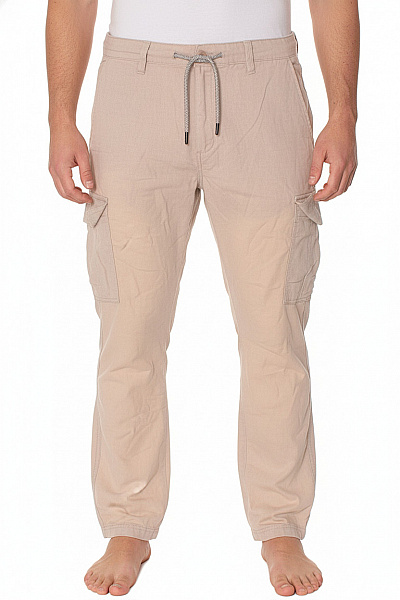 Eight2Nine Pánské Lněné Cargo Kalhoty Volnočasové Béžové Vel. EU 34