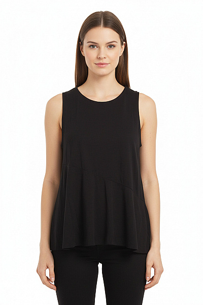 LAWRENCE GREY Dámské Tričko Bez Rukávů černé Modalové Basic Velikost 36