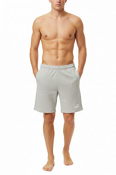 Puma Pánské Teplákové Kraťasy S Kapsami Volnočasové Bavlněné šedé Velikost L
