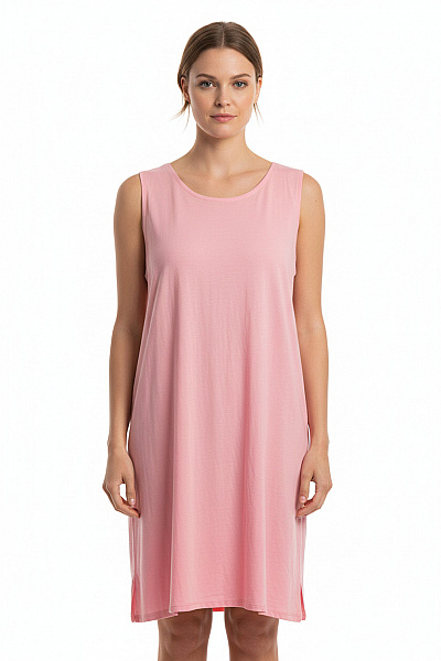 ZAUBERSTERN Dámské šaty Bez Rukávů Růžové Volnočasové Tričkové Velikost XL