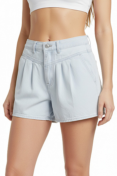 LEVIS Dámské Džínové Kraťasy S Vysokým Pasem Volnočasové Krátké S Kapsami Vel. 28